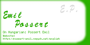 emil possert business card